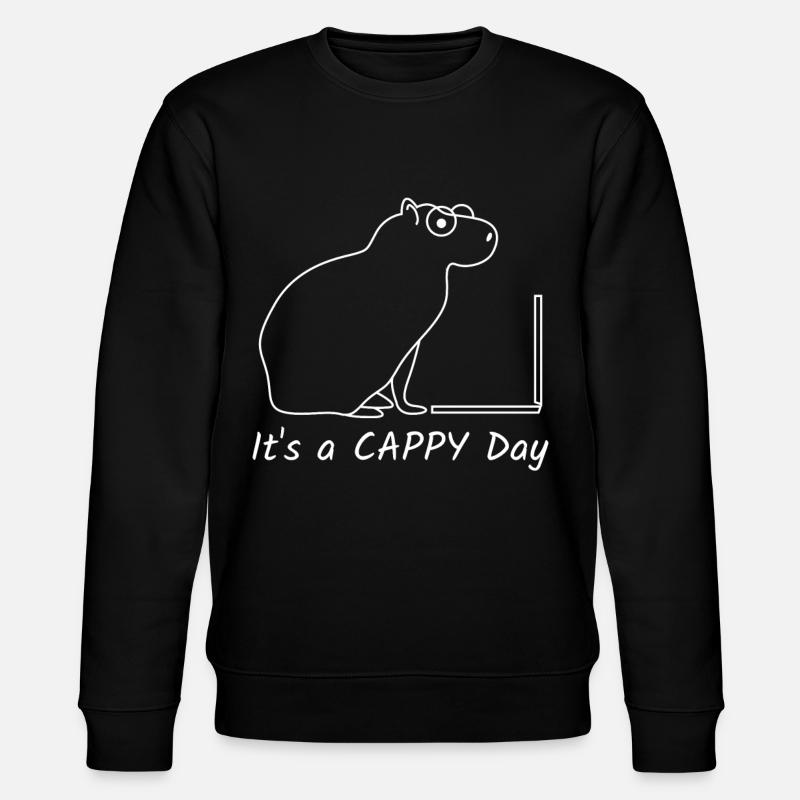 Capybara Capybaras - Stanley/Stella Unisex Bio-Sweatshirt CHANGER  - Schwarz