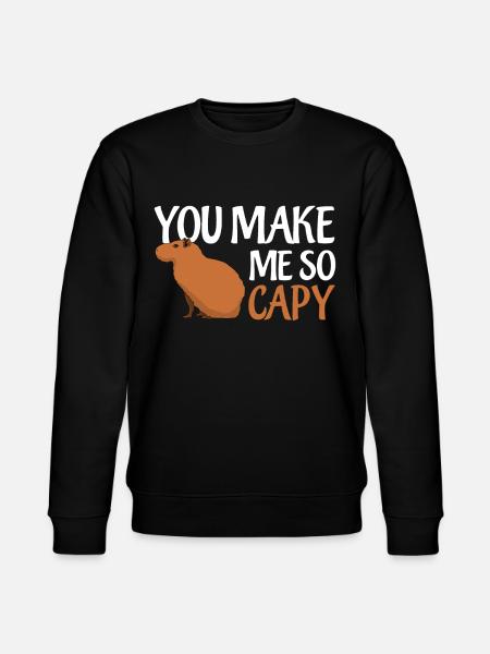 Capybara Happy Capybaras - Stanley/Stella Unisex Bio-Sweatshirt CHANGER  - Schwarz