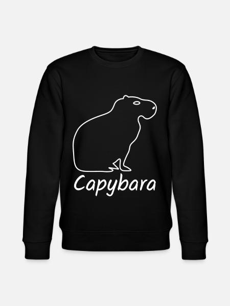 Capybara Wasserschwein Capybaras - Stanley/Stella Unisex Bio-Sweatshirt CHANGER - Schwarz