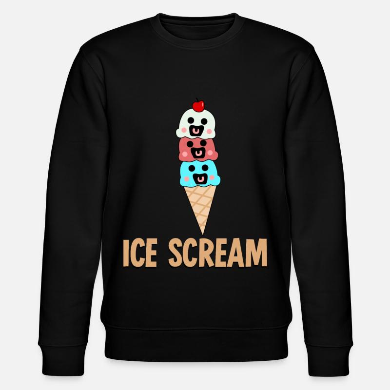 Crème glacée Crème glacée Sundae - Sweat bio CHANGER Stanley/Stella Unisexe - noir
