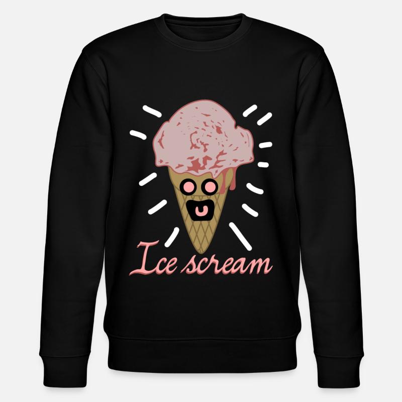 Crème glacée Crème glacée Ghost - Sweat bio CHANGER Stanley/Stella Unisexe - noir