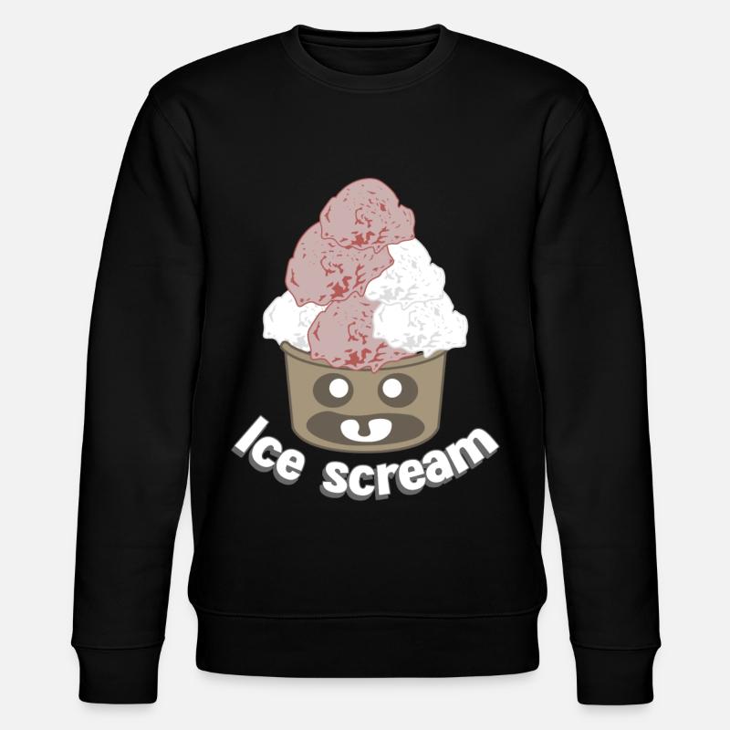ice cream ghost sundae - Stanley/Stella CHANGER Unisex Organic Sweatshirt - black