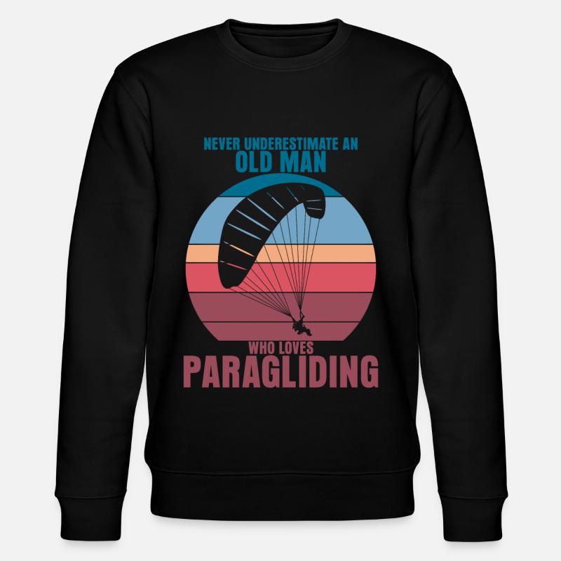 Paragliding Paraglider Retro Gleitsegeln - Stanley/Stella CHANGER Unisex Organic Sweatshirt - black