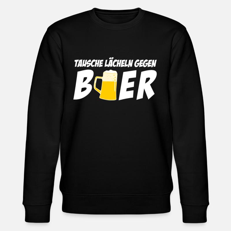 Bier Spruch - Stanley/Stella Unisex Bio-Sweatshirt CHANGER  - Schwarz