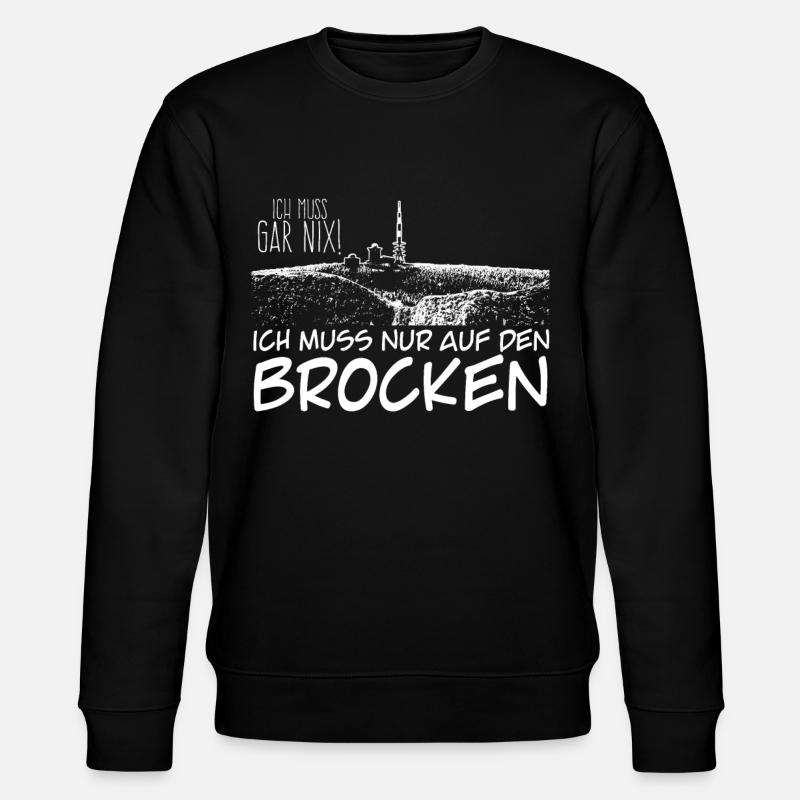 Harz Wandern Harzer Brocken - Stanley/Stella Unisex Bio-Sweatshirt CHANGER  - Schwarz