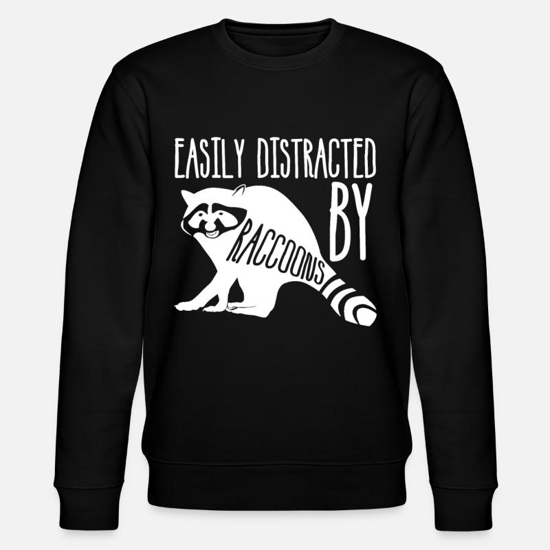 Waschbär Waschbären - Stanley/Stella Unisex Bio-Sweatshirt CHANGER  - Schwarz