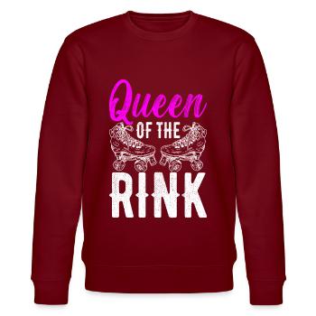 Roller derby - Stanley/Stella CHANGER Unisex Organic Sweatshirt - burgundy - Front - Nik (191cm) & Marisol (170cm)
