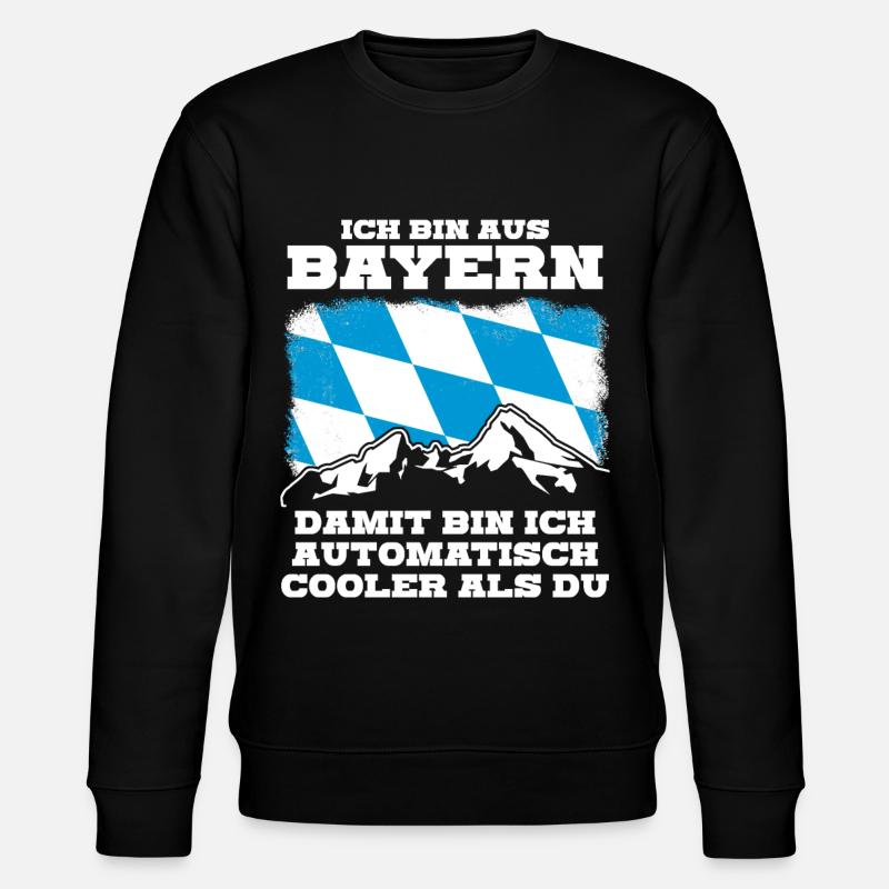 Bayern Flagge - Stanley/Stella Unisex Bio-Sweatshirt CHANGER  - Schwarz
