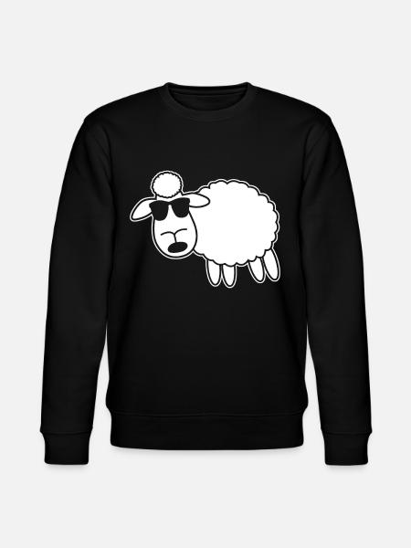 Sheep with sunglasses - Stanley/Stella CHANGER Unisex Organic Sweatshirt - black
