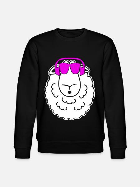 Sheep Shepherd Headphones Sheep - Stanley/Stella CHANGER Unisex Organic Sweatshirt - black