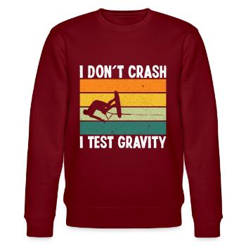 Water Skiing Wakeboarder - Stanley/Stella CHANGER Unisex Organic Sweatshirt - burgundy - Front - Nik (191cm) & Marisol (170cm)