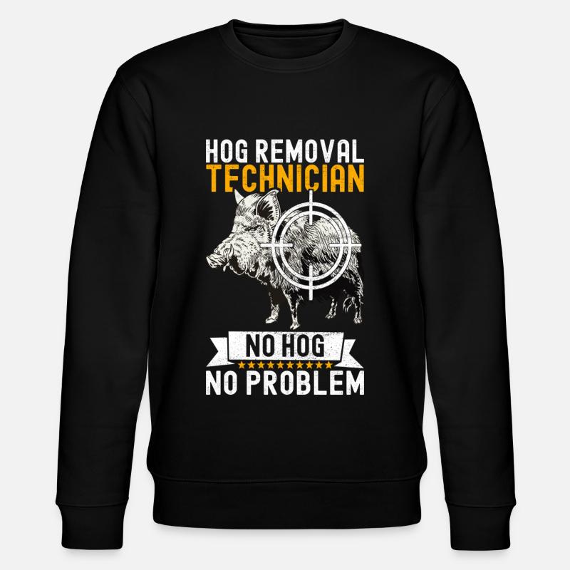 Jäger Wildschwein Jagen - Stanley/Stella Unisex Bio-Sweatshirt CHANGER  - Schwarz