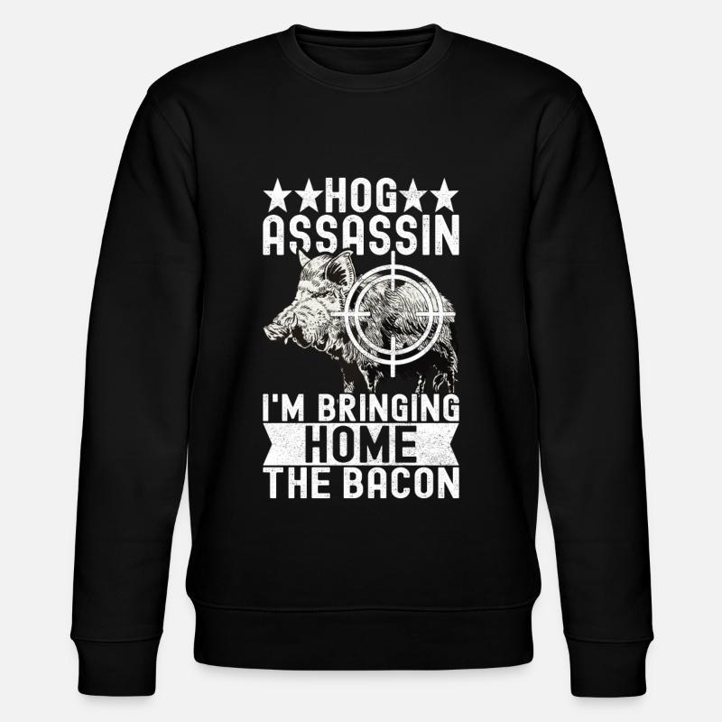 Jäger Wildschwein Jagen - Stanley/Stella Unisex Bio-Sweatshirt CHANGER  - Schwarz