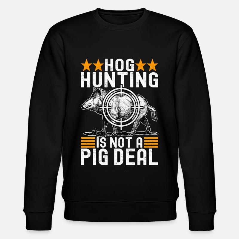 Jäger Wildschwein Jagen - Stanley/Stella Unisex Bio-Sweatshirt CHANGER - Schwarz