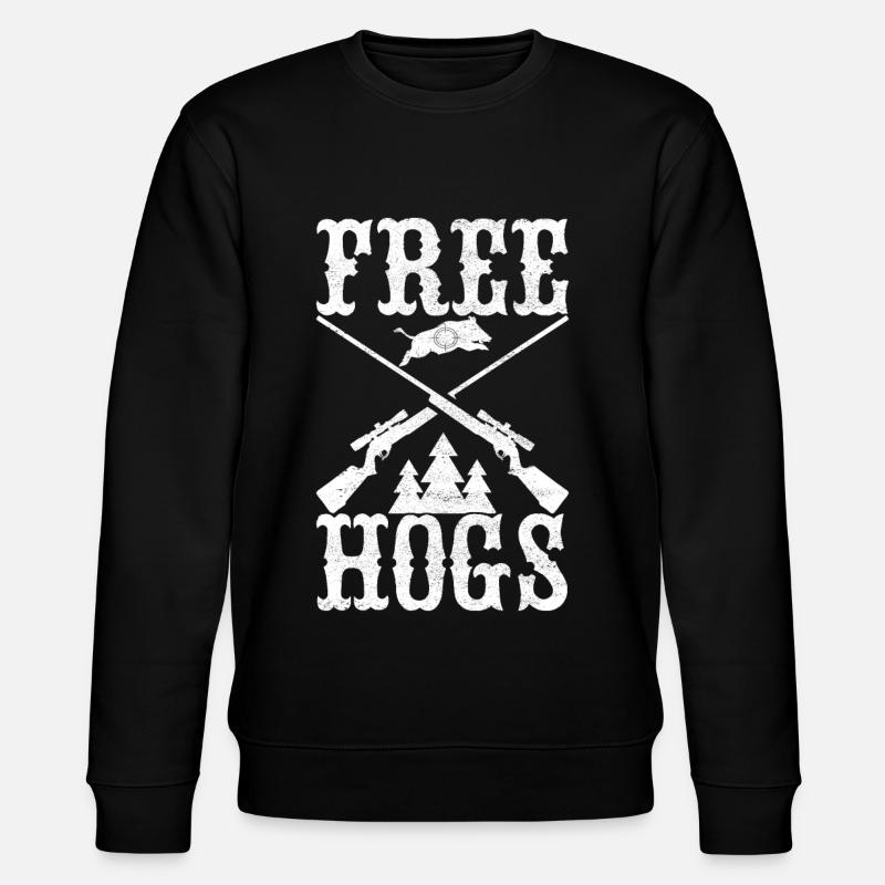 Jäger Wildschwein Jagen - Stanley/Stella Unisex Bio-Sweatshirt CHANGER  - Schwarz