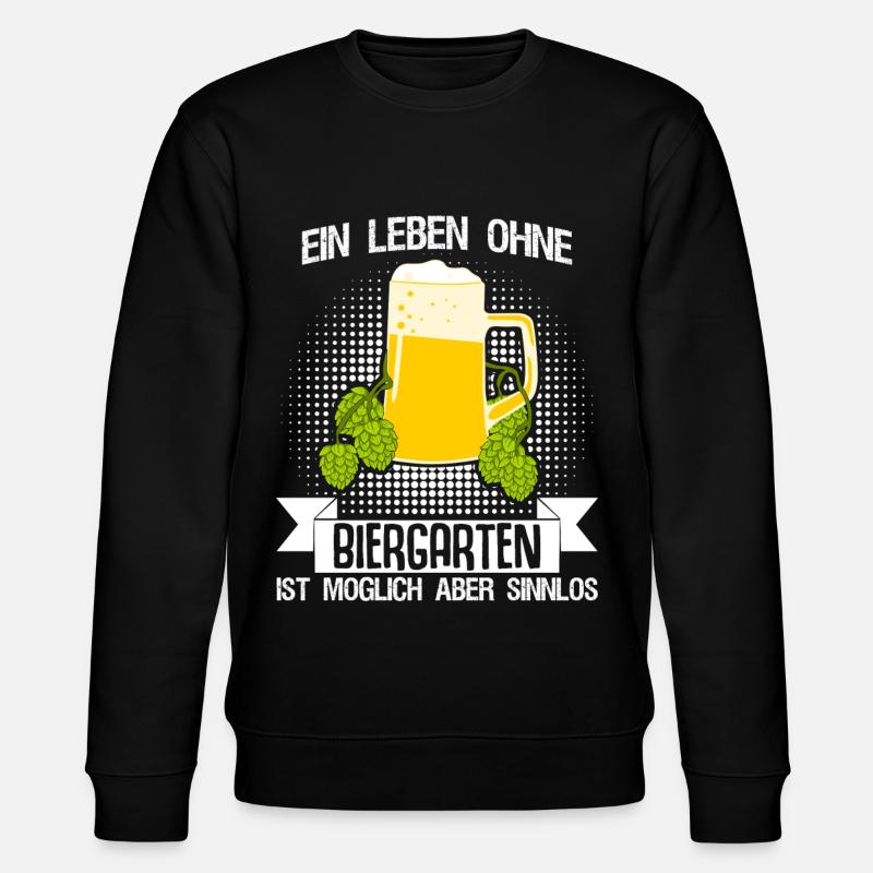 Biergarten Biertrinker Bier Bierkrüge - Stanley/Stella Unisex Bio-Sweatshirt CHANGER  - Schwarz