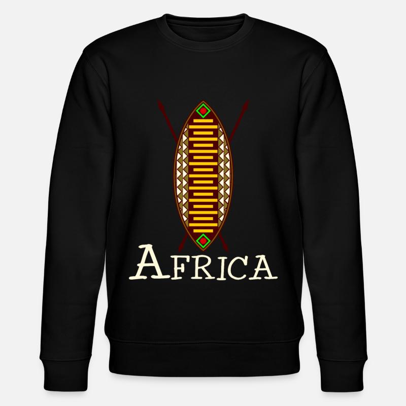 Afrika afrikanischer Schild - Stanley/Stella Unisex Bio-Sweatshirt CHANGER  - Schwarz