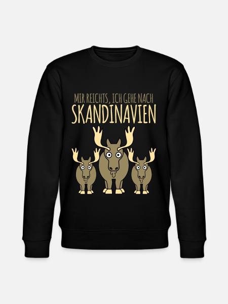 Skandinavien Elche Skandinavier - Stanley/Stella Unisex Bio-Sweatshirt CHANGER - Schwarz