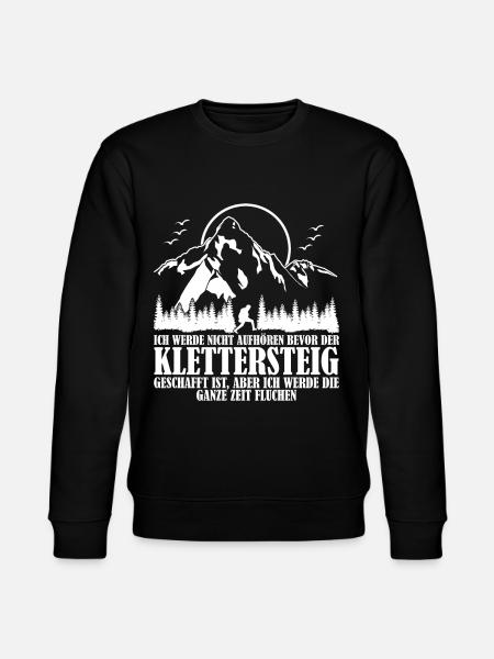 Klettersteig Wandern Bergwandern - Stanley/Stella Unisex Bio-Sweatshirt CHANGER  - Schwarz