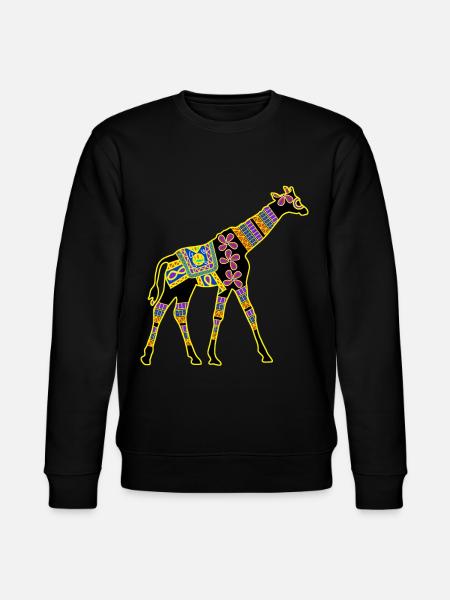 Giraffe Pattern Giraffe - Stanley/Stella CHANGER Unisex Organic Sweatshirt - black