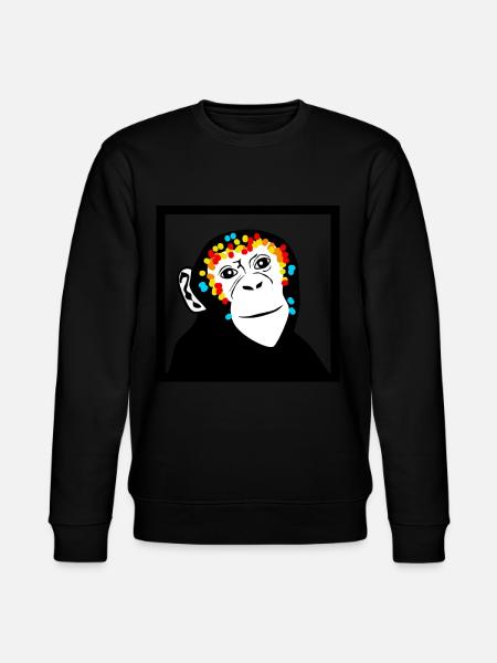 Monkey Monkey Face Monkey - Stanley/Stella CHANGER Unisex Organic Sweatshirt - black