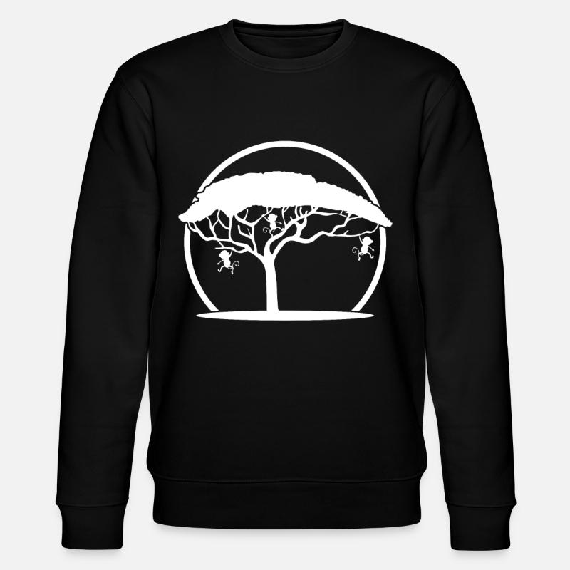 Singe dans l’arbre Singe - Sweat bio CHANGER Stanley/Stella Unisexe - noir