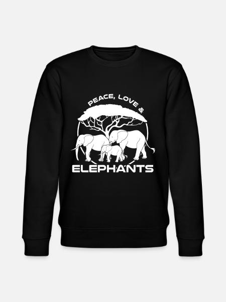 Elephant Safari Elephant - Stanley/Stella CHANGER Unisex Organic Sweatshirt - black