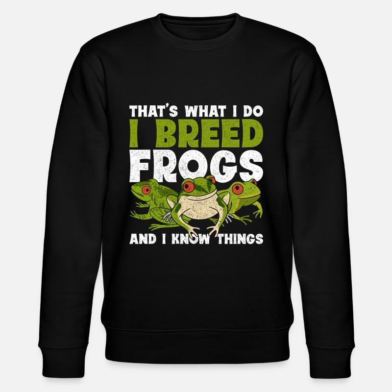 Frosch Rotaugenlaubfrosch - Stanley/Stella Unisex Bio-Sweatshirt CHANGER - Schwarz