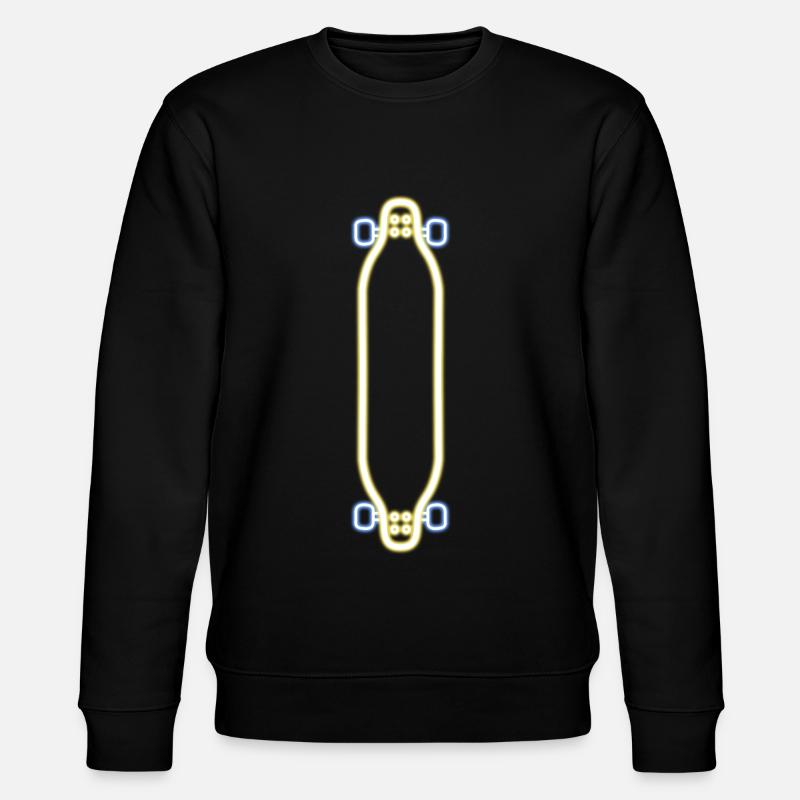 Longboarder Longboard Longboarding - Stanley/Stella CHANGER Unisex Organic Sweatshirt - black