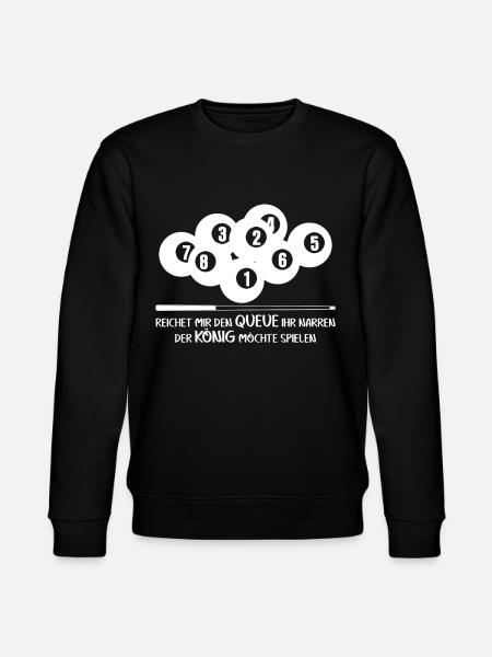 Billard Queue Poolbillard Snooker - Stanley/Stella Unisex Bio-Sweatshirt CHANGER  - Schwarz