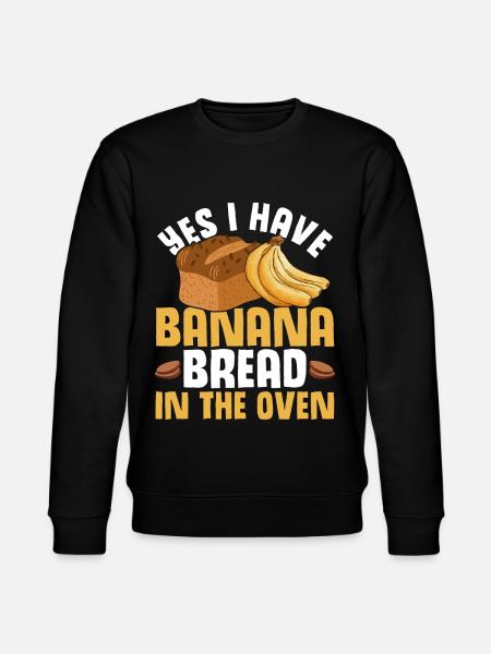 Funny Banana Bread Baking Apparel - Stanley/Stella CHANGER Unisex Organic Sweatshirt - black