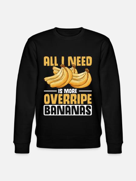 Funny Banana Bread Baking Apparel - Stanley/Stella CHANGER Unisex Organic Sweatshirt - black