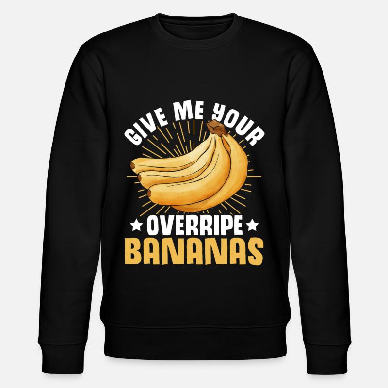 Funny Banana Bread Baking Apparel - Stanley/Stella Unisex Bio-Sweatshirt CHANGER  - Schwarz