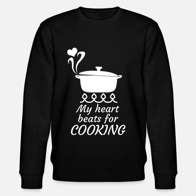 Kochen Küche Koch Kochmütze Küchenchef - Stanley/Stella Unisex Bio-Sweatshirt CHANGER  - Schwarz