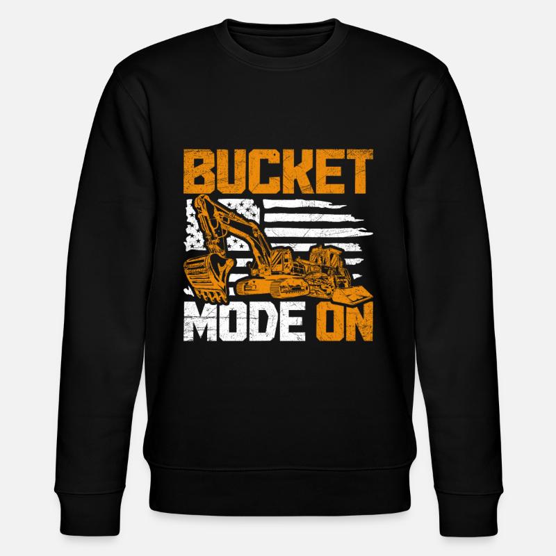 Baggerfahrer Bucket Mode On - Stanley/Stella Unisex Bio-Sweatshirt CHANGER  - Schwarz