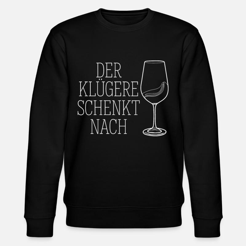 Wein Rotwein Weißwein - Stanley/Stella Unisex Bio-Sweatshirt CHANGER - Schwarz