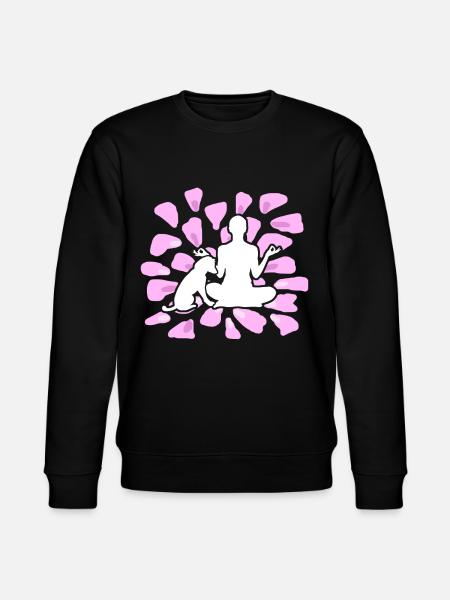 Yoga Dog Meditation Dogs - Stanley/Stella CHANGER Unisex Organic Sweatshirt - black