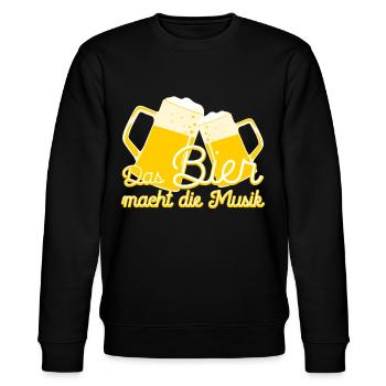 Bier Alkohol Junggesellenabschied Saufen - Stanley/Stella Unisex Bio-Sweatshirt CHANGER  - Schwarz - Vorne - Nik (191cm) & Marisol (170cm)