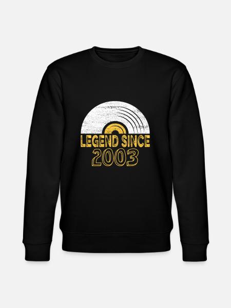 2003 Birthday Vinyl Legend since - Stanley/Stella CHANGER Unisex Organic Sweatshirt - black