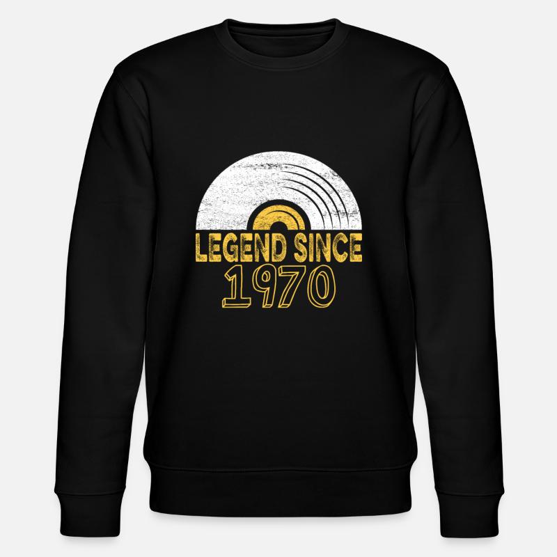 1970 Anniversaire Vinyl Legend depuis - Sweat bio CHANGER Stanley/Stella Unisexe - noir