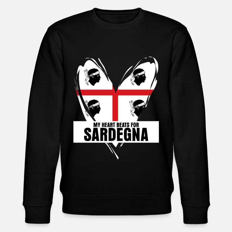 Sardegna Sardinia Heart Sardinia - Stanley/Stella CHANGER Unisex Organic Sweatshirt - black