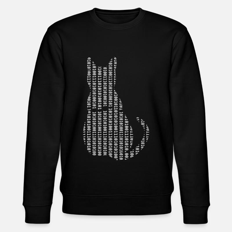 Computer Scientist Cat Admin Programmer - Stanley/Stella CHANGER Unisex Organic Sweatshirt - black