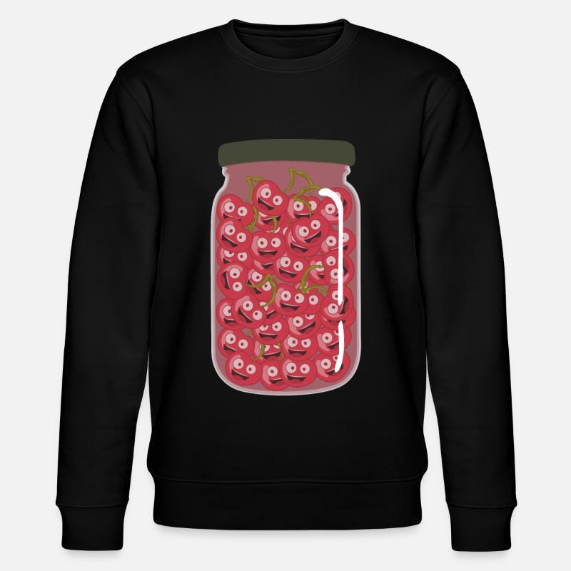 Kirschen im Glas Kirsche - Stanley/Stella Unisex Bio-Sweatshirt CHANGER - Schwarz