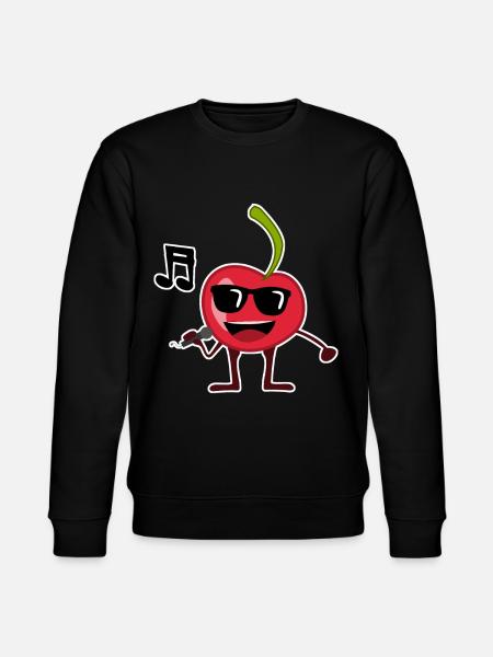 Cherry sings music cherries - Stanley/Stella CHANGER Unisex Organic Sweatshirt - black