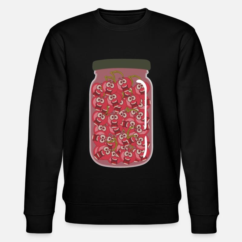 Cherries Glass Cherry - Stanley/Stella CHANGER Unisex Organic Sweatshirt - black