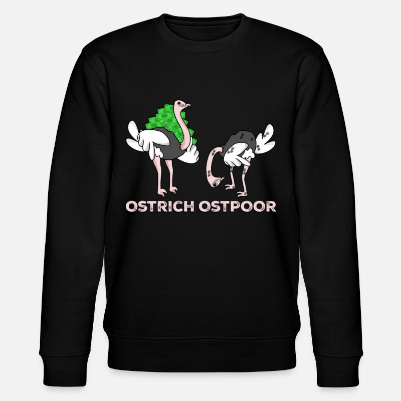 Ostrich and Ostpoor - Stanley/Stella Unisex Bio-Sweatshirt CHANGER  - Schwarz
