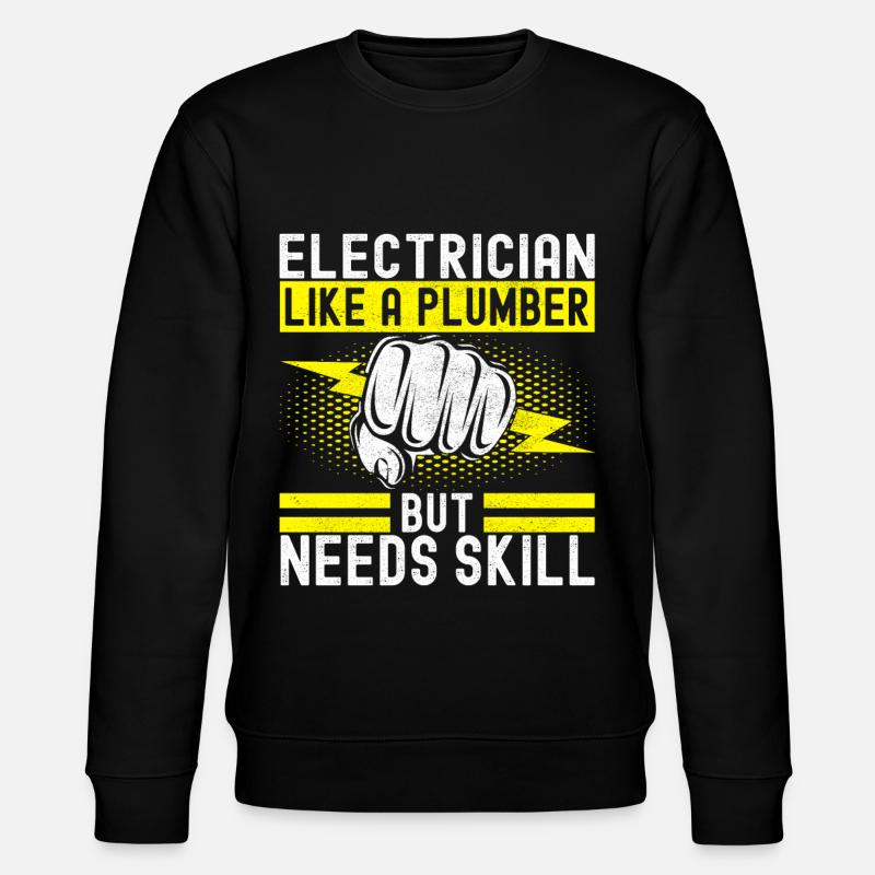 Electrician Electronics Technician - Stanley/Stella CHANGER Unisex Organic Sweatshirt - black