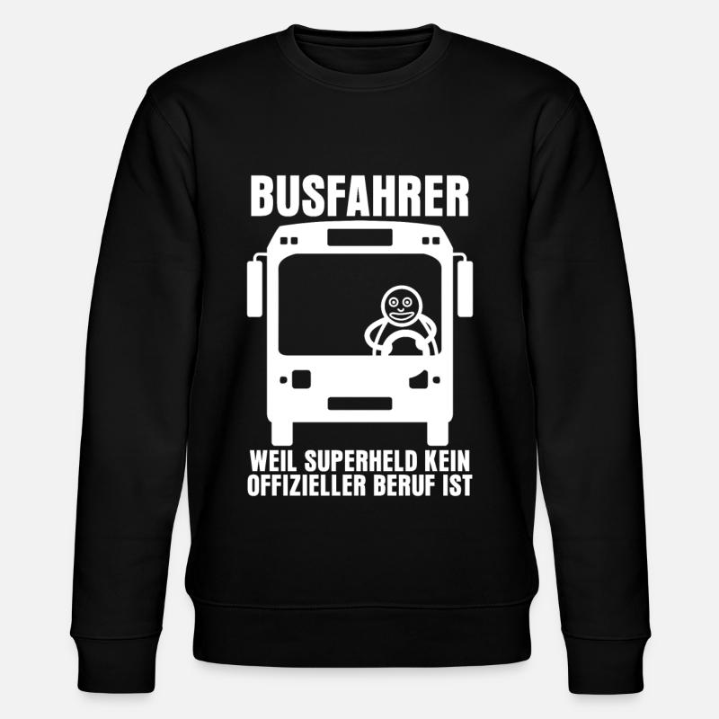 Busfahrer Busfahrerin Linienbus - Stanley/Stella Unisex Bio-Sweatshirt CHANGER - Schwarz