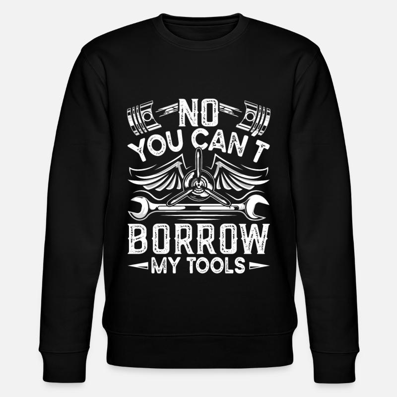 Love Airplane aviation - Stanley/Stella CHANGER Unisex Organic Sweatshirt - black