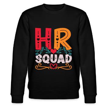 HR Manager Personalmanager HR Squad - Stanley/Stella Unisex Bio-Sweatshirt CHANGER  - Schwarz - Vorne - Nik (191cm) & Marisol (170cm)